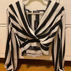 Fashion nova stripped croptop